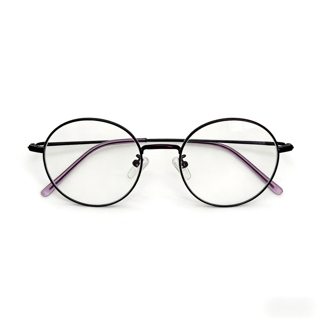 XPZ New Lightweight Titanium Oval Glasses Frame / Simple Elegant Style Anti Blue Light Mirror Lenses Unisex Daily Wear
