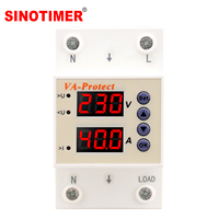 SINOTIMER VA-Protect SVP-726 Protecteur de courant à large plage de tension 40A/63A, affichage LED double, relais de protection contre les surtensions réglable