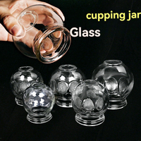Kit de ventouses en verre pour usage domestique n°5, ventouses Hijama, machine à ventouses, machine à ventouses à empreinte digitale, compatible avec cinq tailles de ventouses