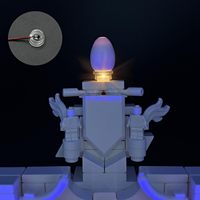 Lot de 10 mini-lampes LED à points pour blocs de construction - Bleu, alimentées par USB, accessoires d'éclairage DIY, effet lumineux, thème animaux et nature