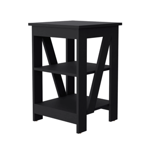 DB Black Living Room Furniture Mesa con 2 estantes - Product Image 3