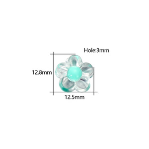 Acrylic Flower <b>Beads</b> Transparent Colored Loose Spacer <b>Beads</b> For Bracelet Making DIY Jewelry Accessories - Product Image 2