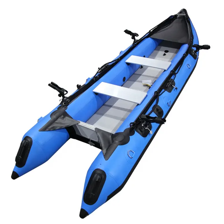 370cm Personas Pedal Canoa Kayak Barco Seguridad Fácil de llevar botes de remos de PVC