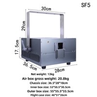 Lumière laser RGB LECHIATOP IP65 étanche Ra90 20W en alliage d'aluminium Pangolin FB4 avec contrôle ILDA/DMX512 pour applications de repères