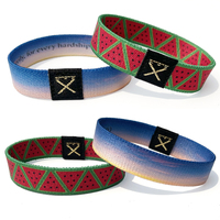 Bracelets RFID personnalisés avec logo, nouveau design promotionnel, réutilisables, puce 215, contrôle d'accès, bracelet élastique tissé NFC
