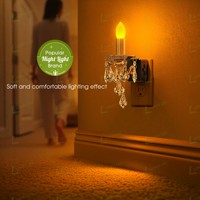 LOHAS Dekorative Flammenlose Kerzen-Nachtlampe Dimmbare Steckdosen-Wandleuchte Bernsteinfarbene Kerzen-Nachtlampen für Esszimmer Wohnzimmer