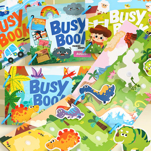 Libro de Pegatinas Silenciosas de Dibujos Animados para Educación Temprana <span class=keywords><strong>SheIn</strong></span> TK, Juguete Educativo para Niños, Kit de Materiales para Manualidades, Libro de Imágenes Reutilizable - Product Image 2