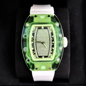 Men's Automatic Mechanical <b>Watch</b> Transparent Green Case Fashion Business Designer Wristwatch High Quality - Product Image 1