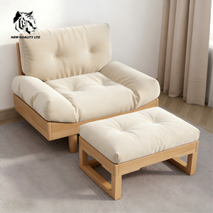 Suministro directo de fábrica, buen precio, personalizable, en stock, dropshipping, nuevo sofá moderno de moda para sala de estar, muebles de madera y tela. - Product Image 1