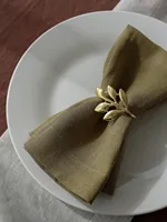 Serviettes de table en lin bio vertes pour mariage, occasions spéciales, cadeau pour hôtesse, réutilisables, vente en gros, OEM