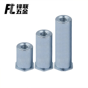 Fenglian <b>Blue</b> White Zinc Plated <b>Blind</b> Hole Press Fit Nuts M3 M4 M5 M6 Carbon Steel Grade A For Construction Industry - Product Image 2