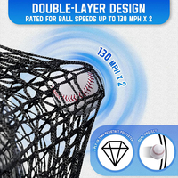 Vente en gros usine Cage de frappe portable 10x20FT en HDPE robuste pour baseball/softball, pour entraînement en extérieur et en intérieur