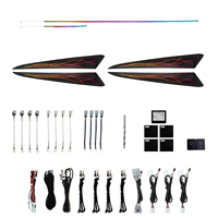 Lumière ambiante dynamique de style ruban en fibre de carbone Rainbow Symphony pour Honda Fit(2014-2020)(RHD)