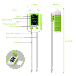 YIERYI 6-in-1 Alat Uji Tanah Digital untuk Tanaman - Cocok untuk Tanaman Pot Taman/Dalam Ruangan, <span class=keywords><strong>Probe</strong></span> yang Mudah Digunakan - Product Image 3