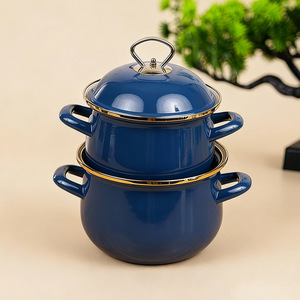 Casserole de cuisine épaissie de 18/<span class=keywords><strong>20</strong></span>/22/24/26 cm, à double anse, profonde, antiadhésive, en émail, avec couvercle - Product Image 4