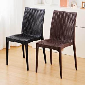 Silla <span class=keywords><strong>de</strong></span> Plástico Imitación Ratán <span class=keywords><strong>de</strong></span> <span class=keywords><strong>Segunda</strong></span> <span class=keywords><strong>Mano</strong></span> para Exteriores, Respaldo para Banquetes, Bodas, Comedor, Hotel, Taburete - Product Image 3