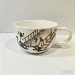 Tasse à café en céramique personnalisée faite à la main en porcelaine peinte à la main - Tasse à motif photo personnalisé pour cadeaux de vacances - Product Image 2