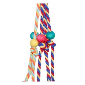 Thân Thiện Với Môi <span class=keywords><strong>Bird</strong></span> Đồ Chơi Cho Vẹt Bền Vững Bông Sợi Dây Thừng Đầy Màu Sắc Hạt Gỗ Khối Giúp Giảm bớt Khó chịu Nhai Chuỗi - Product Image 3
