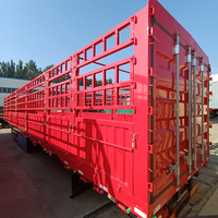 Semi-remorque à 4 essieux de 80-100 tonnes de capacité, en acier robuste, pour le transport de bétail à grande échelle, directement de l'usine