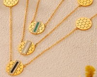 Personnalisez le dernier collier tendance en acier inoxydable 316L PVD plaqué or 18 carats avec chaîne de chandail à maillons longs pour femmes