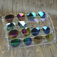 Présentoir de bureau Transparent en acrylique à 2 /5/7 couches, présentoir en acrylique en forme d'échelle de comptoir pour magasin de lunettes de soleil