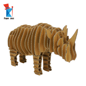 Rompecabezas 3D <span class=keywords><strong>de</strong></span> Cartón <span class=keywords><strong>de</strong></span> Rinoceronte Hecho a Mano para Escuela, Venta <span class=keywords><strong>de</strong></span> Fábrica <span class=keywords><strong>de</strong></span> <span class=keywords><strong>Juegos</strong></span> Educativos Personalizados - Product Image 2
