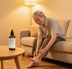 Huile de massage aux extraits de plantes de qualité alimentaire en bouteille apaisante et nourrissante pour les pieds - Product Image 2