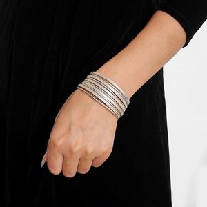 Handmade <b>Leather</b> <b>Bracelet</b> OEM ODM Service Dome Structure Bangle Holiday Gift for Women Vacuum Plating Standard - Product Image 1