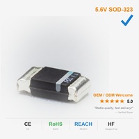 Diodo Zener de Silicio BZT52C6V8 3V3 5V1 5V6 12V SOD-323, Cumple con REACH, Grado Premium, Pruebas Estrictas para Módulos de Gestión de Energía