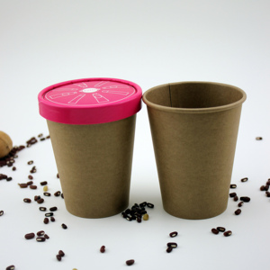8oz 280ml 16oz 520ml <span class=keywords><strong>2020</strong></span> desechables impresos personalizados degradable kraft taza de café de papel - Product Image 5