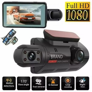 Caméra de tableau de bord de voiture 2026 à succès, Full HD DVR double objectif 3,0 pouces avec Wi-Fi et capteur G - Product Image 1