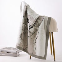 Plaid tricoté 30*40 100% polyester, designs personnalisés, marque privée, certifié BSCI OEKO-TEX