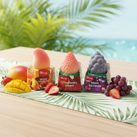 Hicey Mango Aardbei Druif Exotisch IJs Fruit Chocolade Smaak Virale Fruitvormige IJsjes