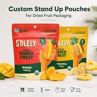 Sachet Doypack Personnalisé à Fermeture Zip Refermable, Écologique, Anti-humidité, Qualité Alimentaire, pour Emballage de Snacks de Fruits Séchés