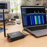 HackRF ONE 1MHz-6GHz Placa de Desarrollo SDR V2.0.0 Radio Definida por Software de Código Abierto Carcasa de Aleación de Aluminio Antena Incluida Pantalla TFT de 3.2 Pulgadas
