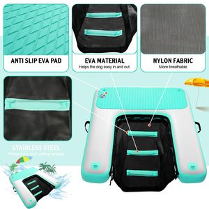 Plataforma Flotante Resistente para Perros, Rampa Inflable Plegable para Mascotas, Plataforma de Escalada Segura para Perros Pequeños, Medianos y Grandes de hasta 220 Libras - Product Image 6