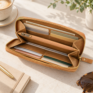 Portafoglio <span class=keywords><strong>in</strong></span> Carta Lavabile con Chiusura a Zip, Scomparti per Carte, <span class=keywords><strong>Tasca</strong></span> per Monete e Scomparti per Contanti, Personalizzabile all'Ingrosso - Product Image 4