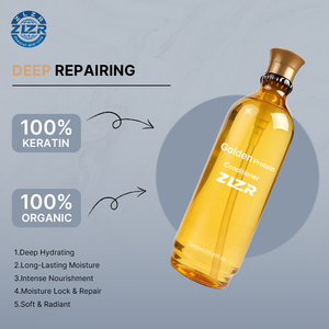 Tratamiento de Keratina Brasileña sin Formaldehído para Uso Profesional en Salón, 1000 ml, Proteína de Oro, Fórmula 2 en 1, Aceite Capilar - Product Image 2