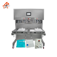 Machine de remplissage semi-automatique aseptique pour huile d'olive en bag-in-box, machine de remplissage et de bouchage de liquides en sac plastique pour vin