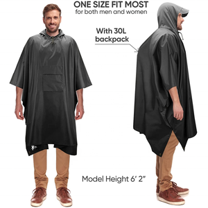 <span class=keywords><strong>Poncho</strong></span> imperméable Polar Everest 3 en 1, léger, en ripstop, pour <span class=keywords><strong>homme</strong></span> adulte, pour randonnée, camping, pêche - Product Image 2