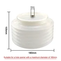 Cache-poussière perforé de 160 mm pour ouvre-trou, pour plafond, bois, plaque de plâtre, éclairage encastré, pour perçage à marteau, en frêne