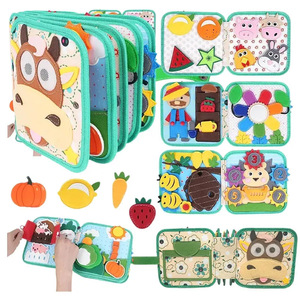 Livre d'activités en feutre sur le thème de la ferme pour enfants, jouet éducatif pour la reconnaissance des animaux et l'éveil précoce, livre silencieux - Product Image 5