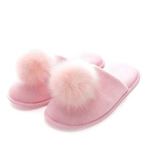 Nouvelles pantoufles floues moelleuses jolies roses pour femmes - Product Image 1