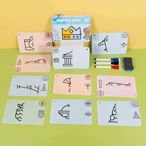 Juguetes de Entrenamiento de Pensamiento y Concentración para Niños, Cuaderno de Dibujo con Guía Borrable para Pintar de Forma Simétrica y Practicar el Control del Lápiz - Product Image 4
