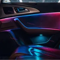 Kit d'éclairage LED de voiture de luxe pour Audi A6 C7 2012-2018 Poignées de porte Contours Footwells Selles Center Intérieur Accessoires
