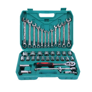 Ensemble d'outils de réparation automobile de 37 pièces, clé à douille de 1/2 pouce, kit de clés à douille CR-V, clé à cliquet 72T, outils à main pour l'entretien automobile - Product Image 1