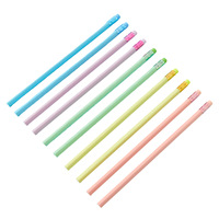 Crayons HB couleur macaron, sans bois, en vrac, corps coloré en plastique, forme triangulaire, fournitures scolaires pour la rentrée