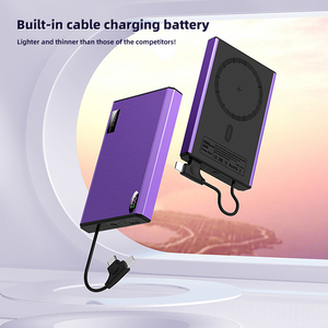 แบตสำรองพกพา 10000mAh พร้อมสายชาร์จ Type C กำลังไฟ 20W บางเฉียบ 13.5 มม. พกพาสะดวกสำหรับกิจกรรมกลางแจ้ง - Product Image 2