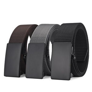 Cinturón táctico ajustable para hombre, lona con piel <span class=keywords><strong>de</strong></span> <span class=keywords><strong>vaca</strong></span>, hebilla automática <span class=keywords><strong>de</strong></span> aleación <span class=keywords><strong>de</strong></span> Metal, precio barato <span class=keywords><strong>de</strong></span> fabricación - Product Image 3