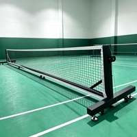 Poste de Red Portátil para Pickleball, Dedicado para Interiores y Exteriores, Equipo Móvil para Jugadores de Pickleball